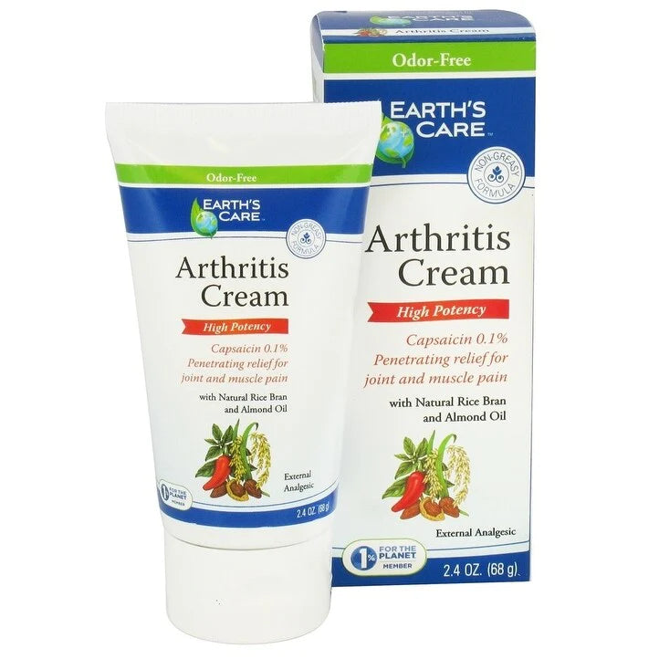 Earth's Care Arthiris Cream 2.1 oz/ 68g Odor Free