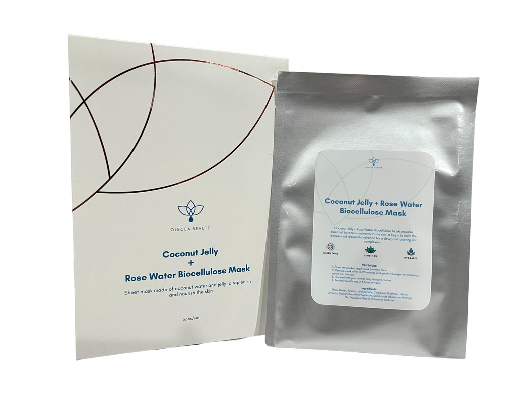 Olecea Coconut Jelly + Rose Water Biocellulose Mask WSP