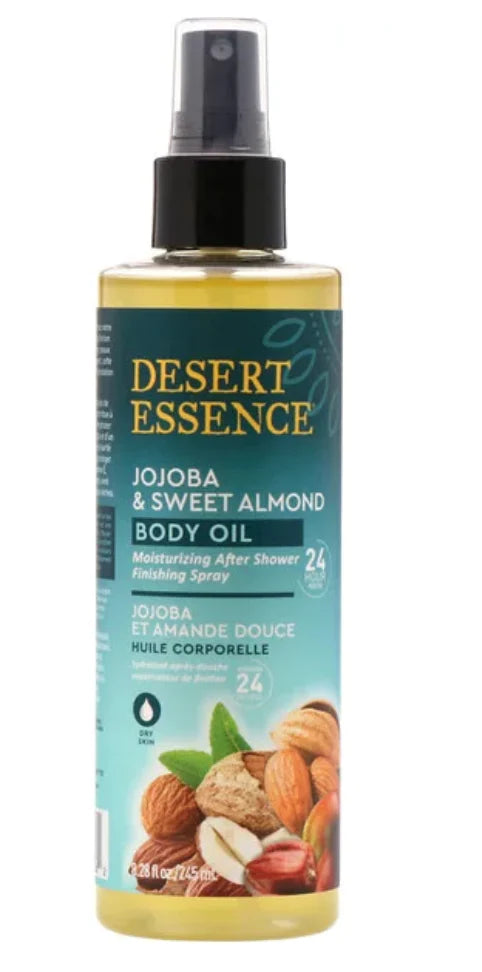 Desert Essence Jojoba & Sweet Almond Body Oil 8.28 oz